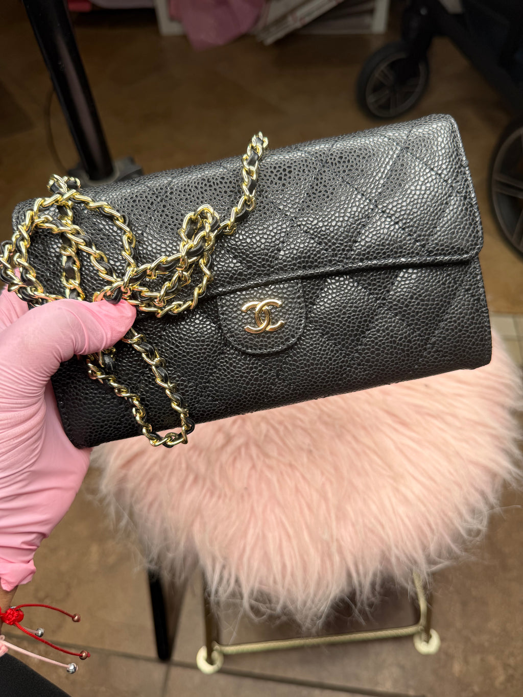 Channel wallet chain bag