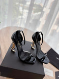 YSL black/gold heels