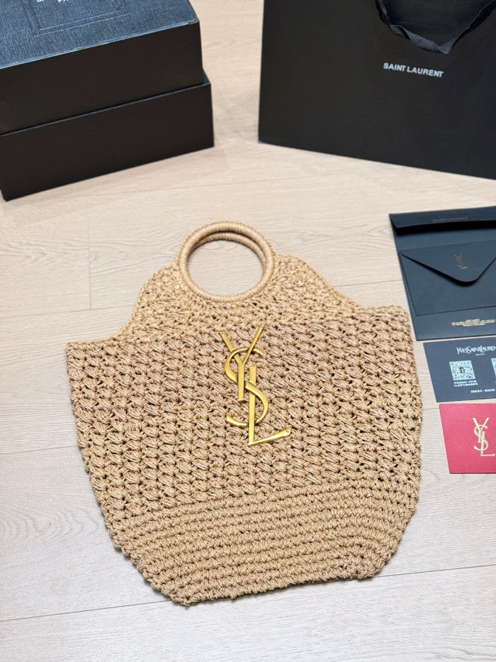 YSL Straw Tote