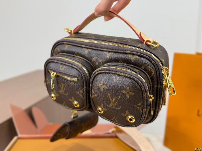 LV brown flower crossbody