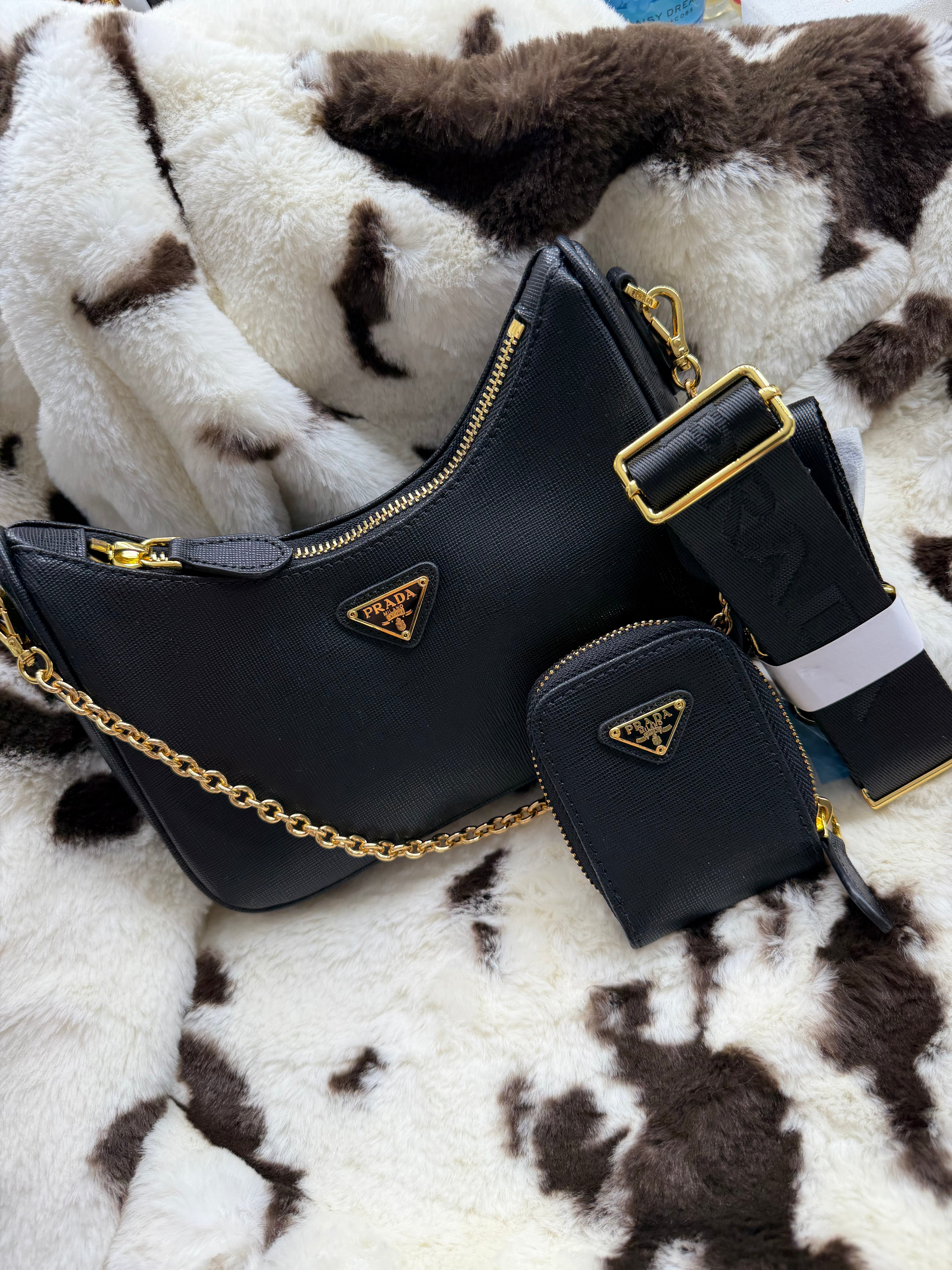 Prada black and gold