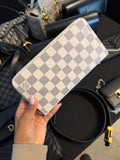 White checkered Wallet