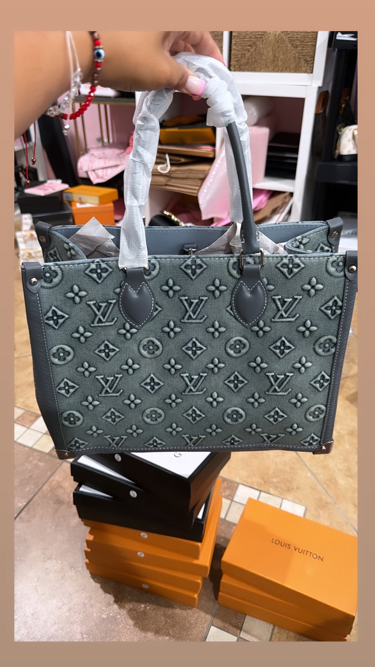 denim tote bag