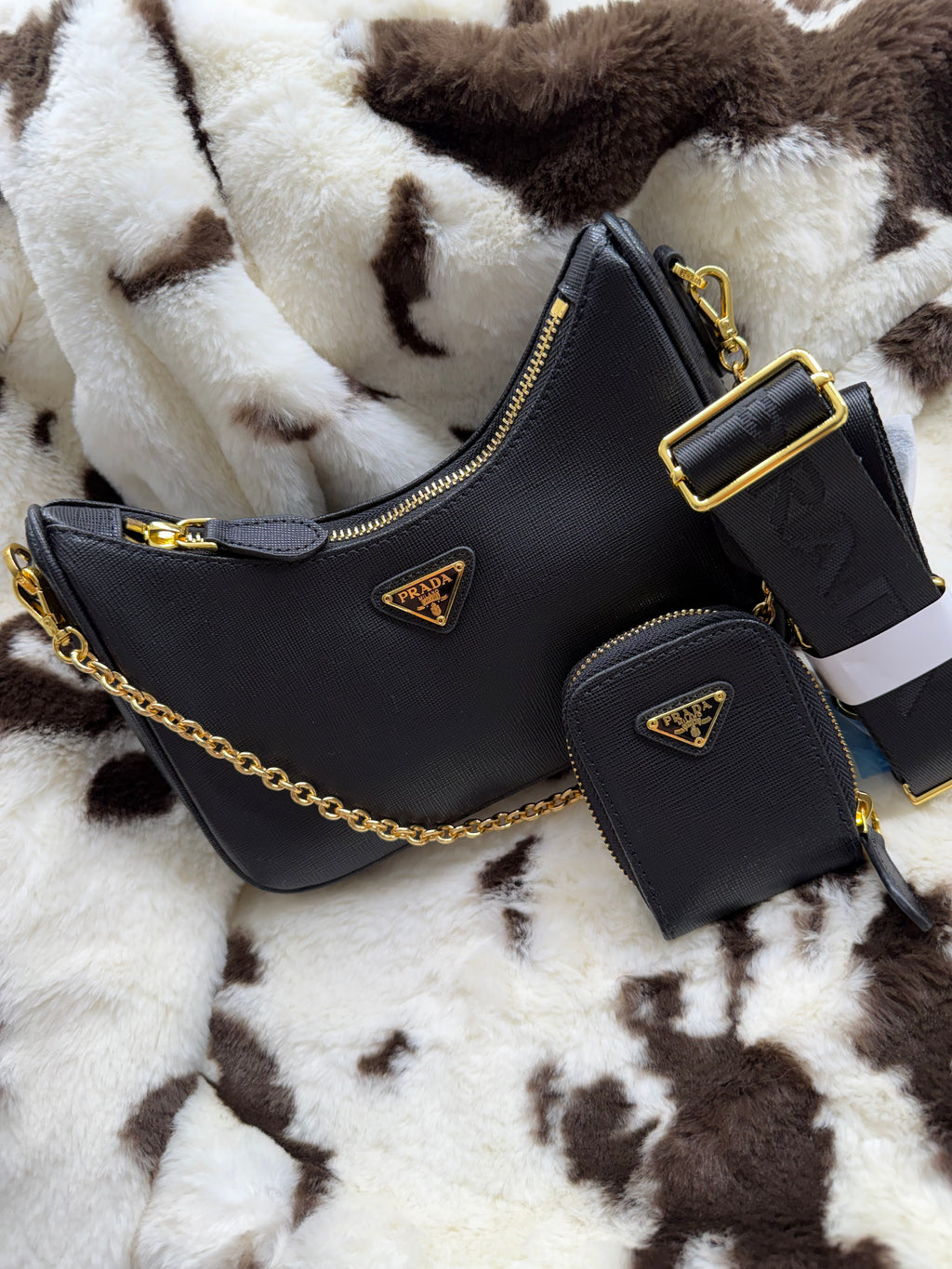 Prada black and gold