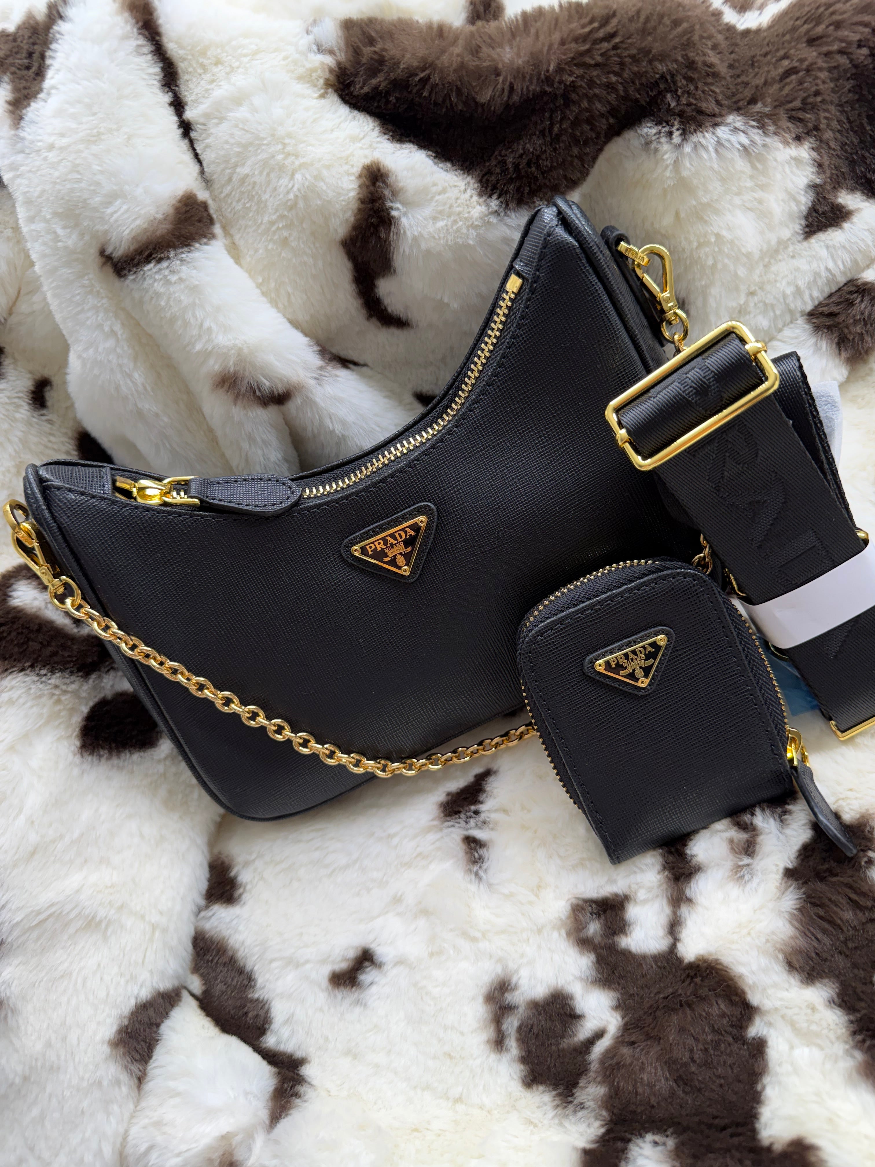 Prada black and gold