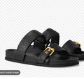 LV black sandals