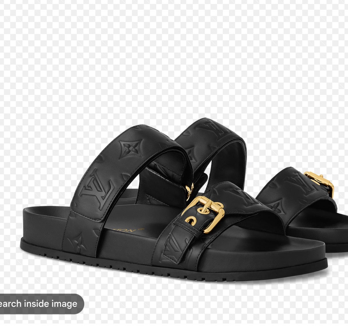 LV black sandals